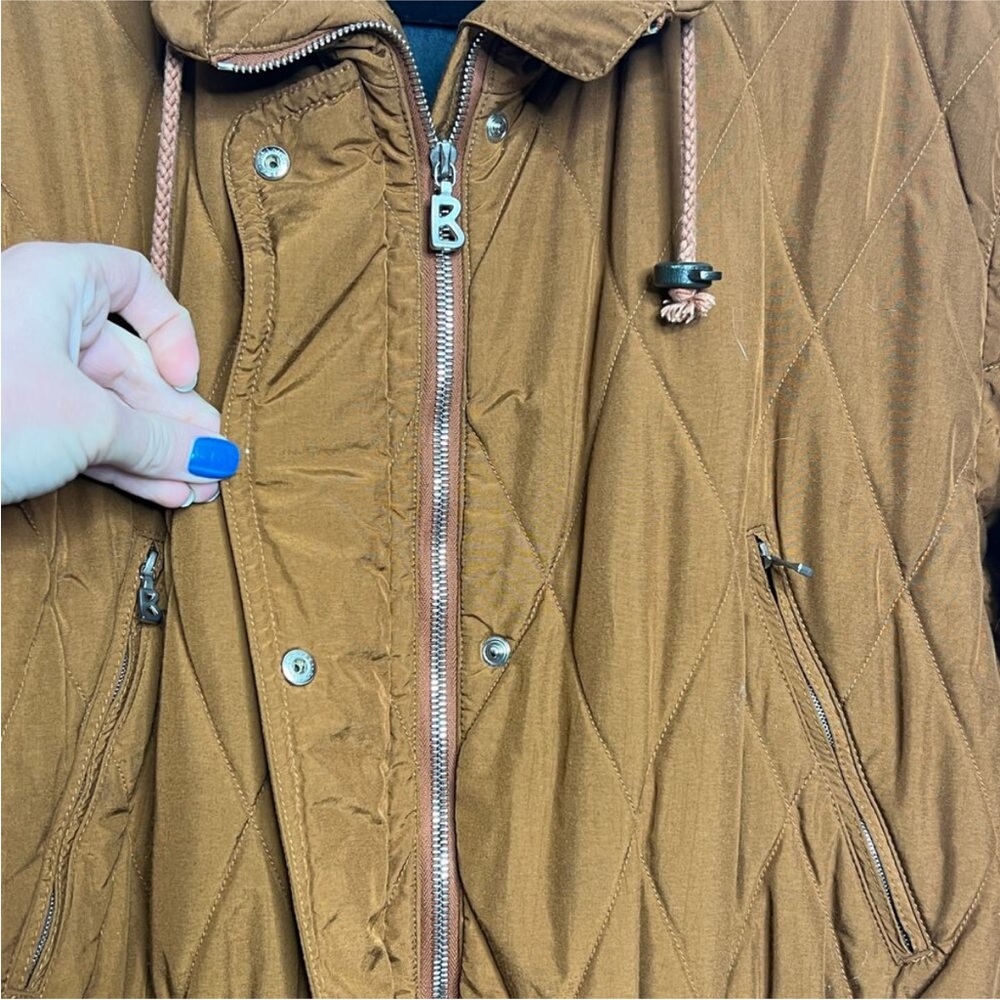 Vintage Bogner Quilted Jacket Burnt Orange - Picture 10 of 14